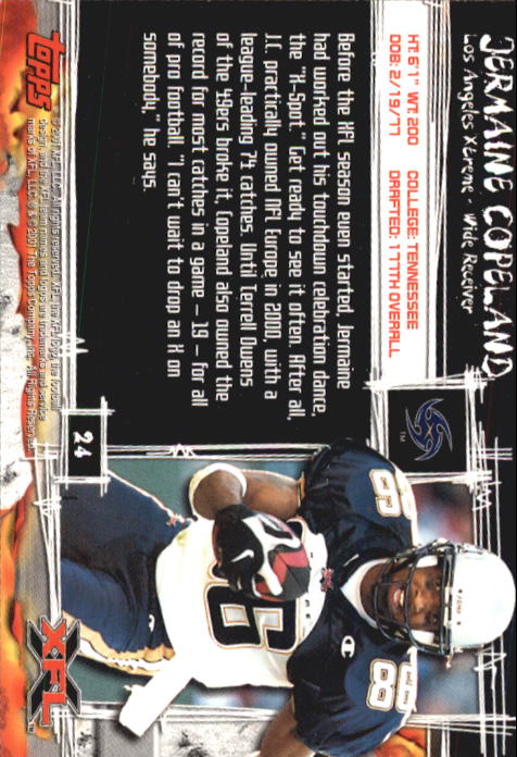 2001 Topps XFL Football Cards - Picture 25 of 107
