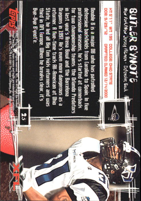 2001 Topps XFL Football Cards - Picture 27 of 107
