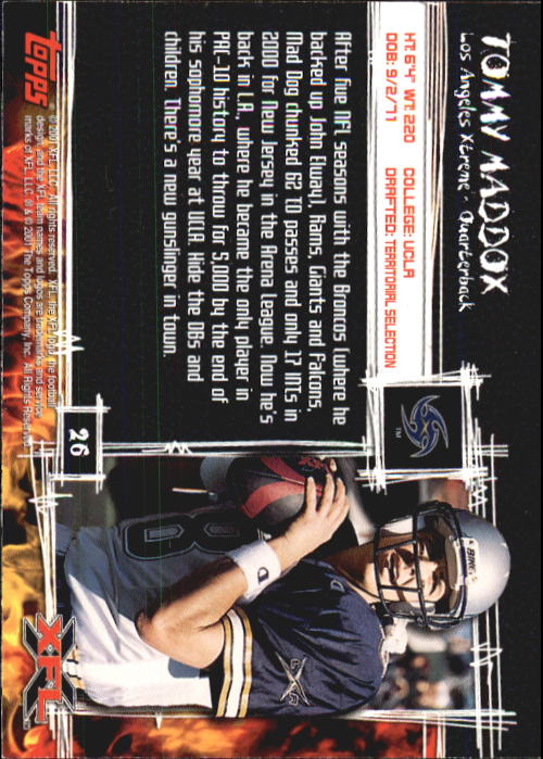 2001 Topps XFL Football Cards - Picture 29 of 107
