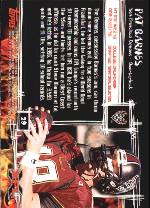 B2099- 2001 Topps XFL Football Cards 1-100 +Inserts -You Pick- 15+ FREE US SHIP - Picture 57 of 195