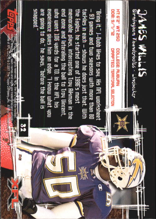 B2099- 2001 Topps XFL Football Cards 1-100 +Inserts -You Pick- 15+ FREE US SHIP - Picture 63 of 195