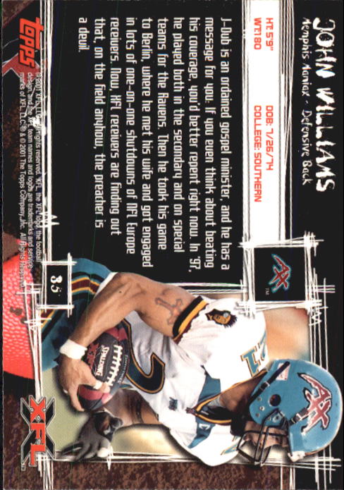 2001 Topps XFL Football Cards - Picture 37 of 107