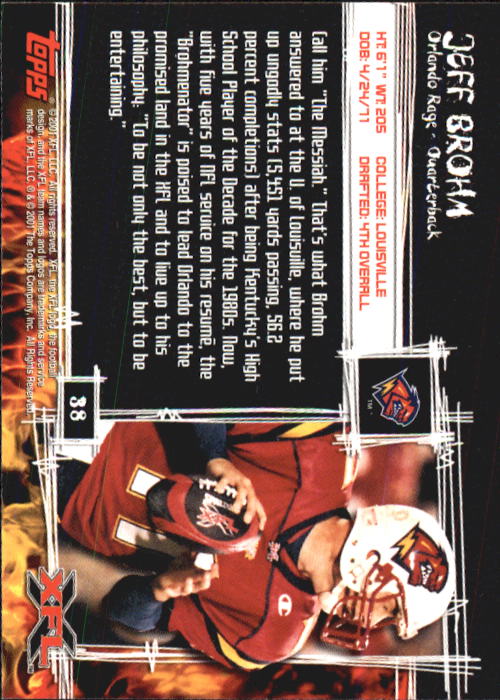 B2099- 2001 Topps XFL Football Cards 1-100 +Inserts -You Pick- 15+ FREE US SHIP - Picture 75 of 195