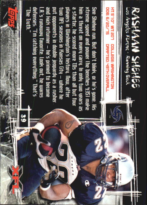 2001 Topps XFL Football Cards - Picture 43 of 107