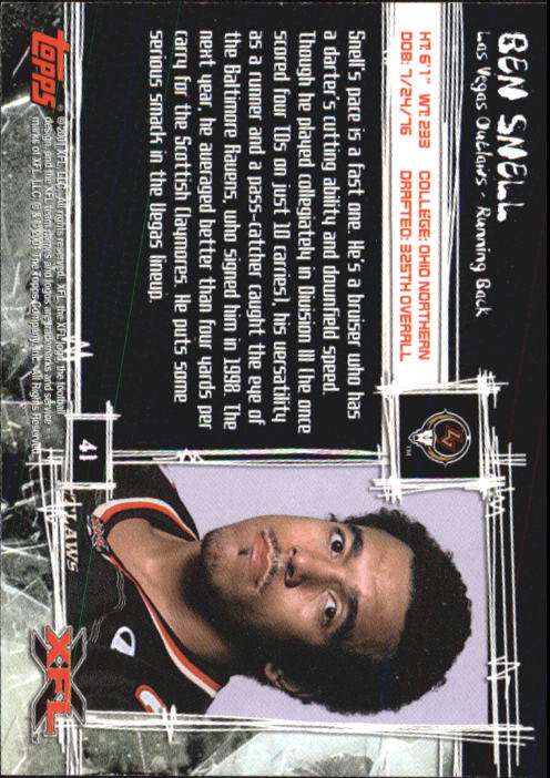 2001 Topps XFL Football Cards - Picture 45 of 107