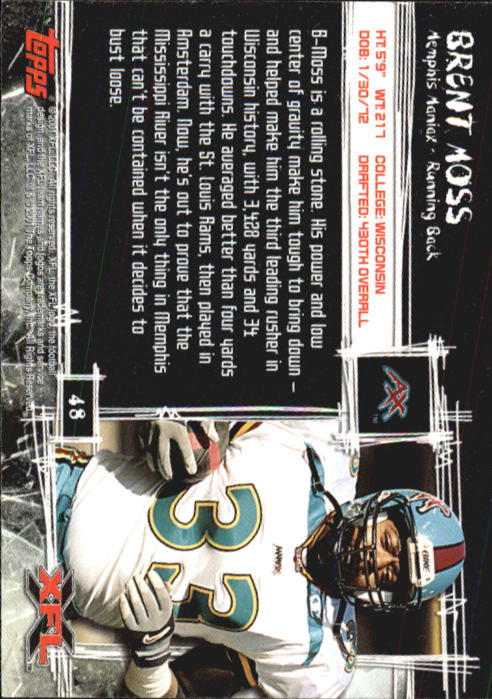 2001 Topps XFL Football Cards - Picture 53 of 107