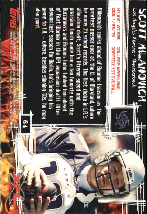 B2099- 2001 Topps XFL Football Cards 1-100 +Inserts -You Pick- 15+ FREE US SHIP - Picture 127 of 195