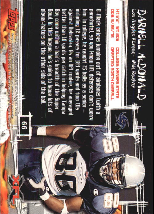 B2099- 2001 Topps XFL Football Cards 1-100 +Inserts -You Pick- 15+ FREE US SHIP - Picture 131 of 195