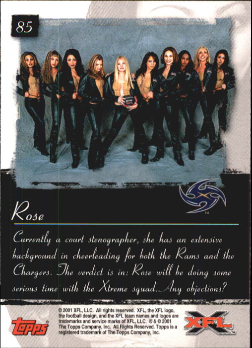 2001 Topps XFL Football Cards - Picture 89 of 107