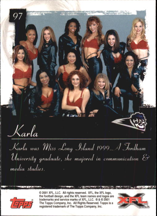 2001 Topps XFL Football Cards - Picture 105 of 107