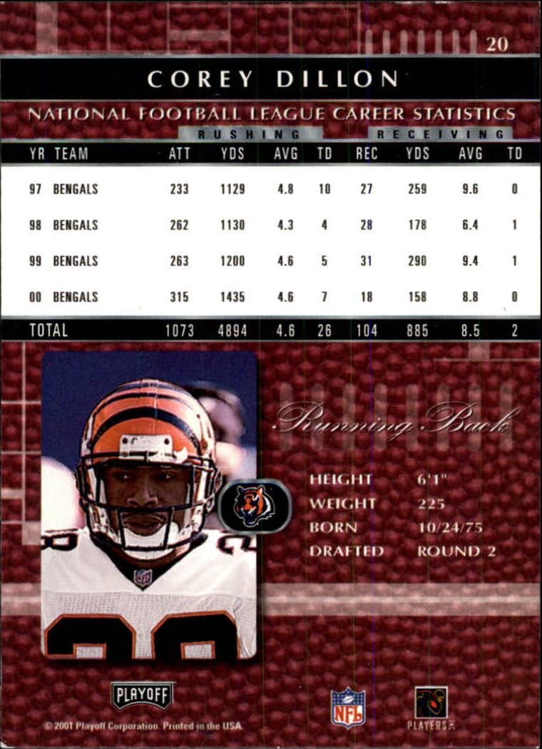 2001 Absolute Memorabilia (Playoff) Football Cards - Picture 7 of 92