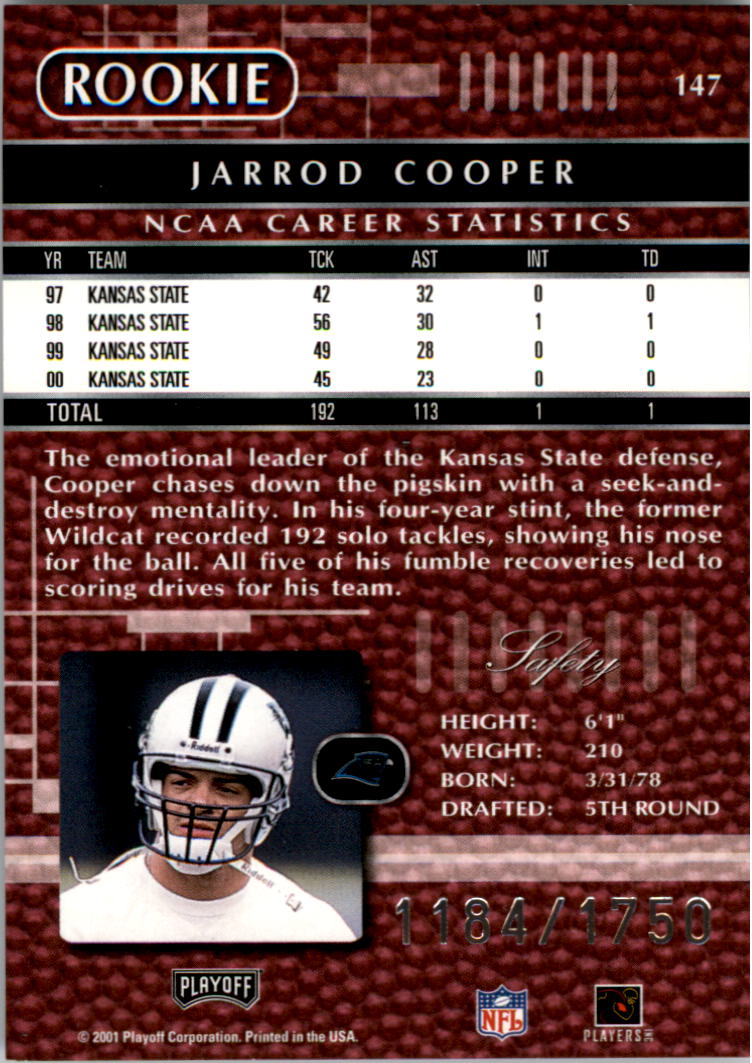2001 Absolute Memorabilia (Playoff) Football Cards - Picture 89 of 92