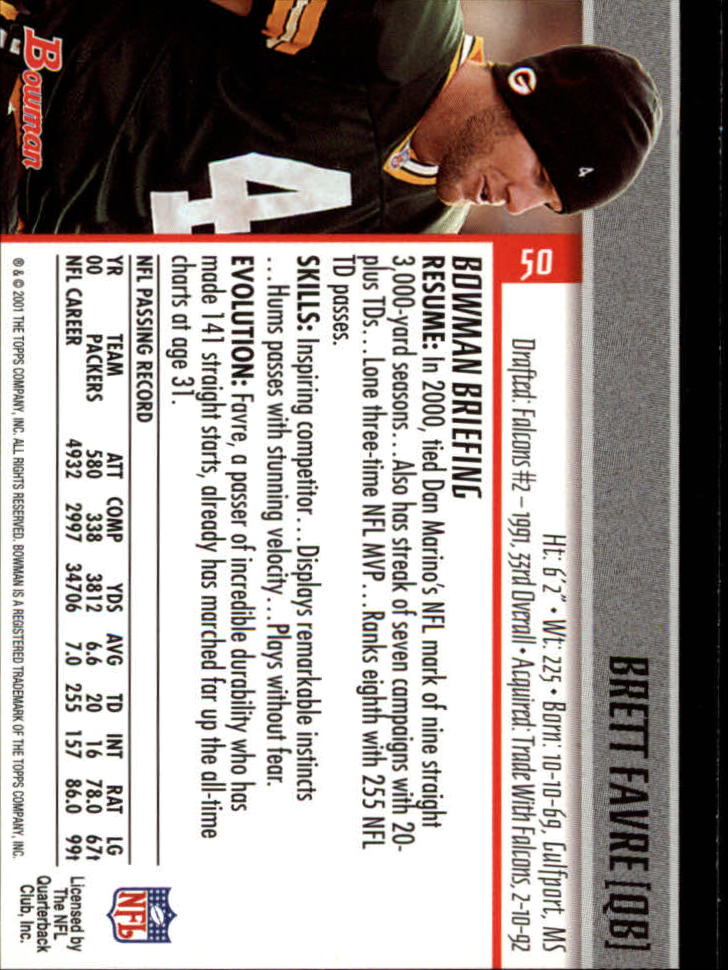 Brett Favre cards (1991-2001) Packers - You Choose - Picture 336 of 372