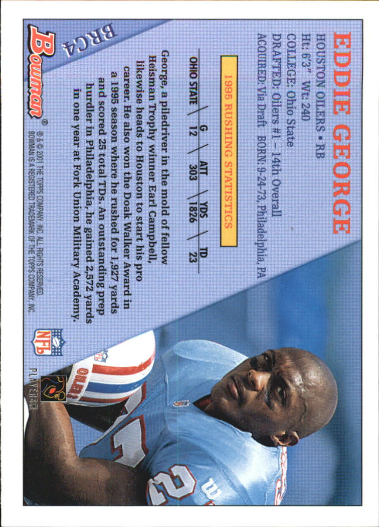 Tarjetas de fútbol americano Bowman 2001 "insertar" - Imagen 33 de 37