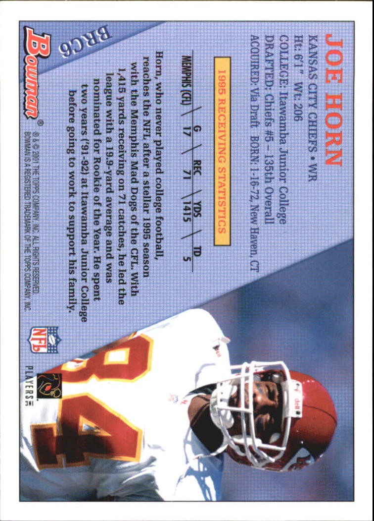 Tarjetas de fútbol americano Bowman 2001 "insertar" - Imagen 29 de 37