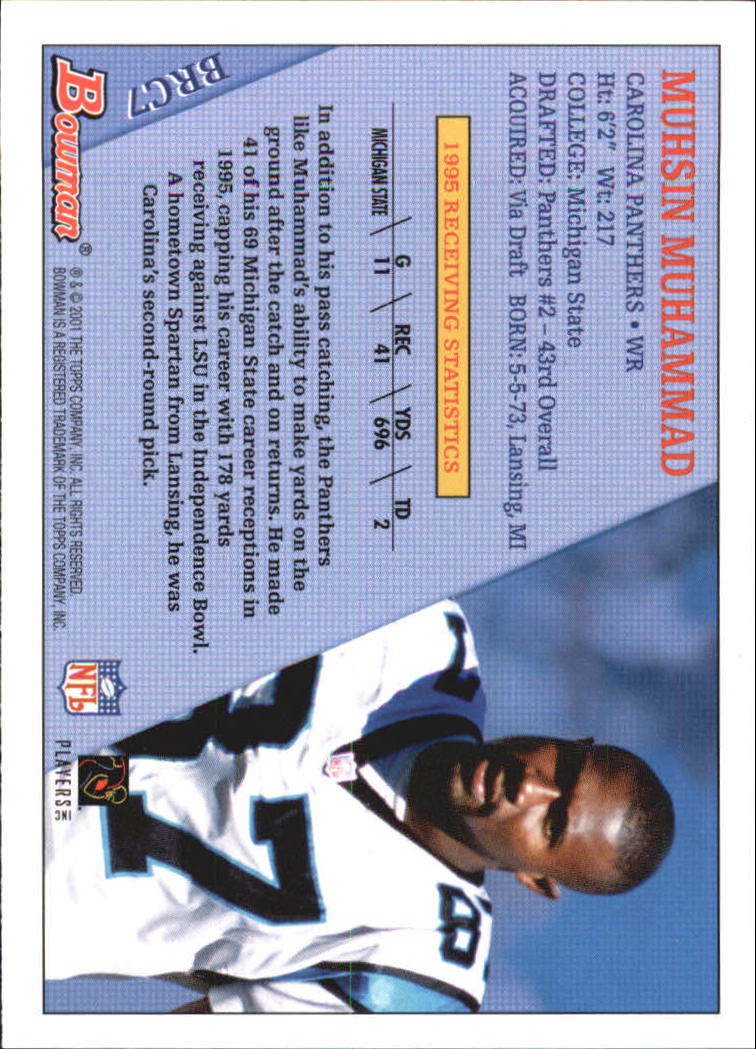 Tarjetas de fútbol americano Bowman 2001 "insertar" - Imagen 27 de 37