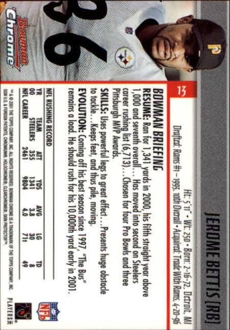 Jerome Bettis cards (1994-2023) Rams Steelers - You Choose