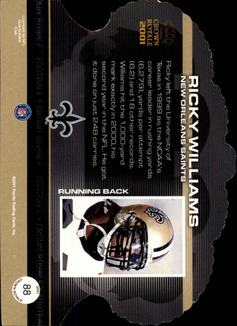 2001 Crown Royale #88 Ricky Williams back image