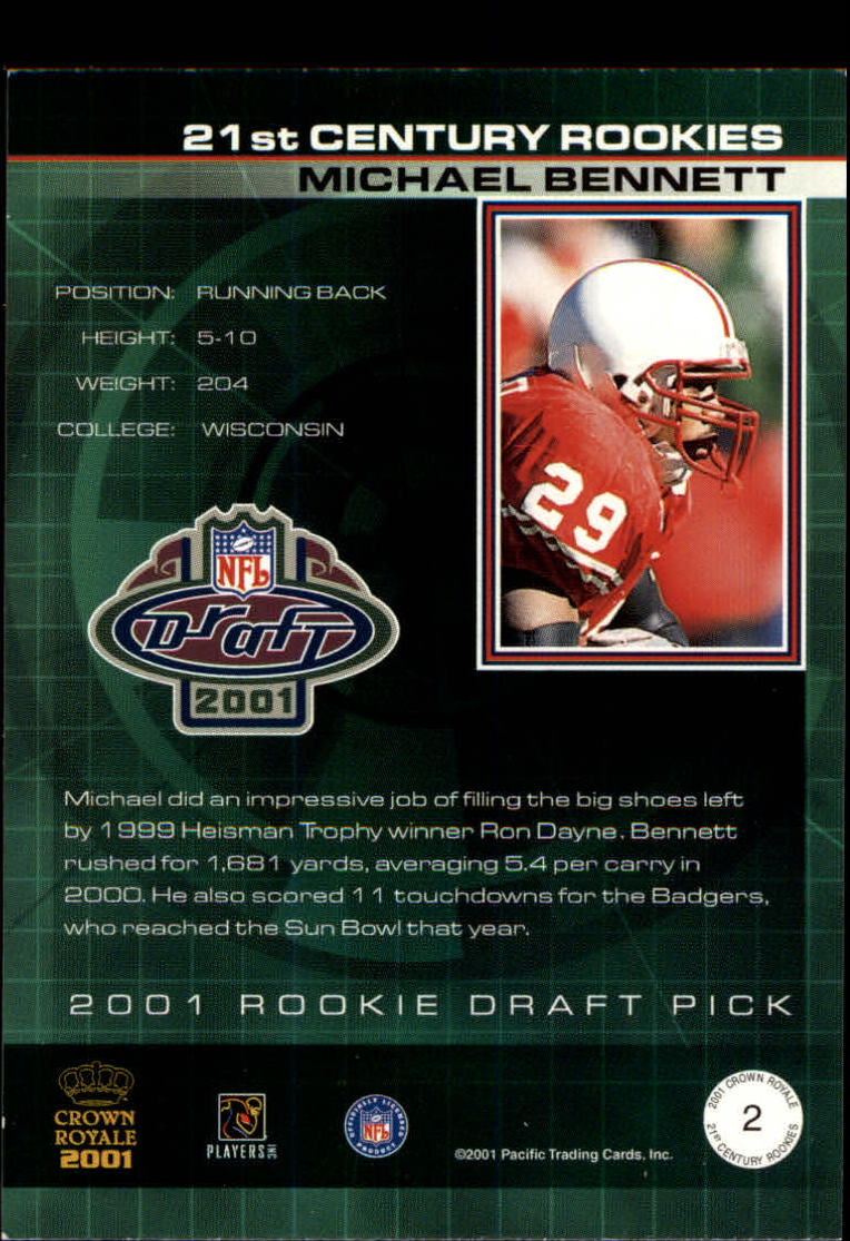2001 Crown Royale (Pacific) Football "Insert" Cards - Picture 62 of 64