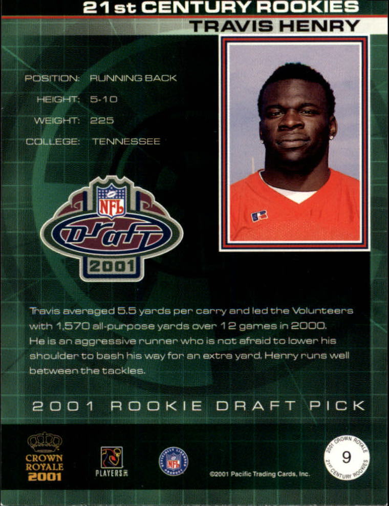 2001 Crown Royale (Pacific) Football "Insert" Cards - Picture 56 of 64