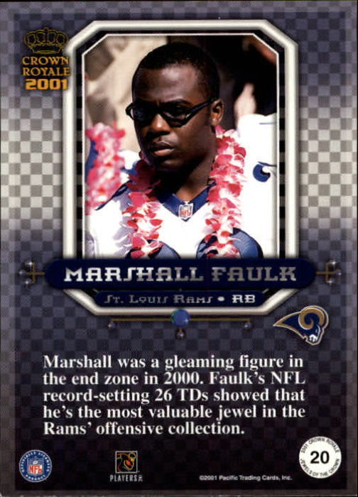 2001 Crown Royale (Pacific) Football "Insert" Cards - Picture 21 of 64