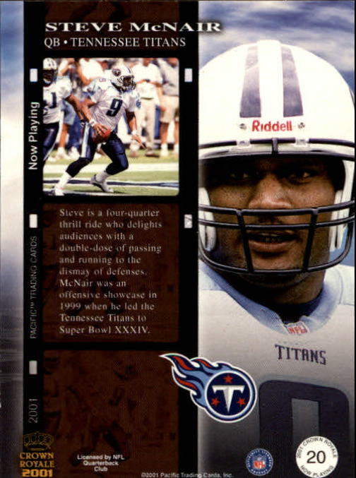 2001 Crown Royale (Pacific) Football "Insert" Cards - Picture 11 of 64