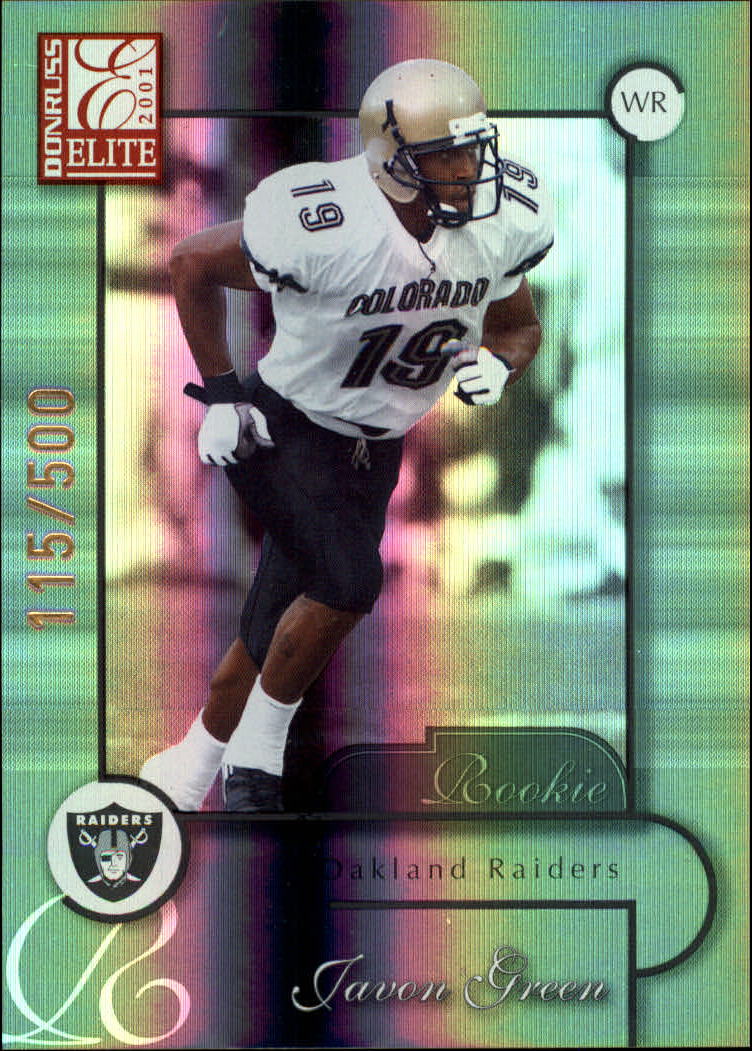 2001 Donruss Elite Football Card #151 Javon Green Rookie /450 | eBay