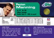 2001 eTopps #25 Peyton Manning/1104 back image