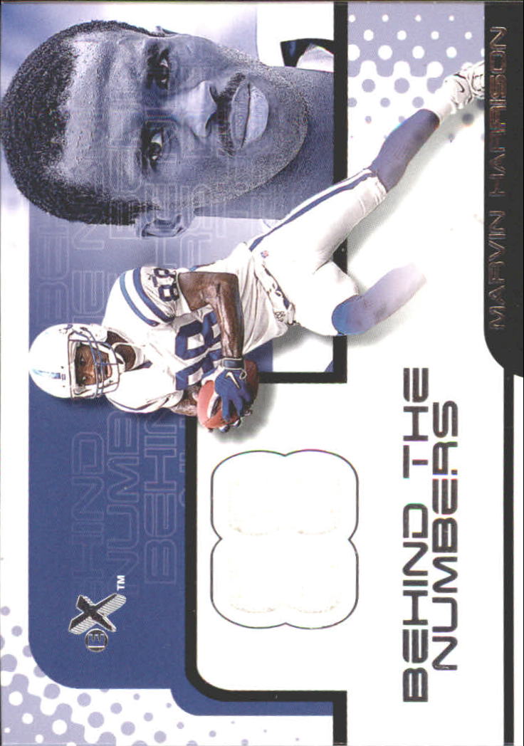 2001 E-X Behind the Numbers Jerseys #17 Marvin Harrison/712