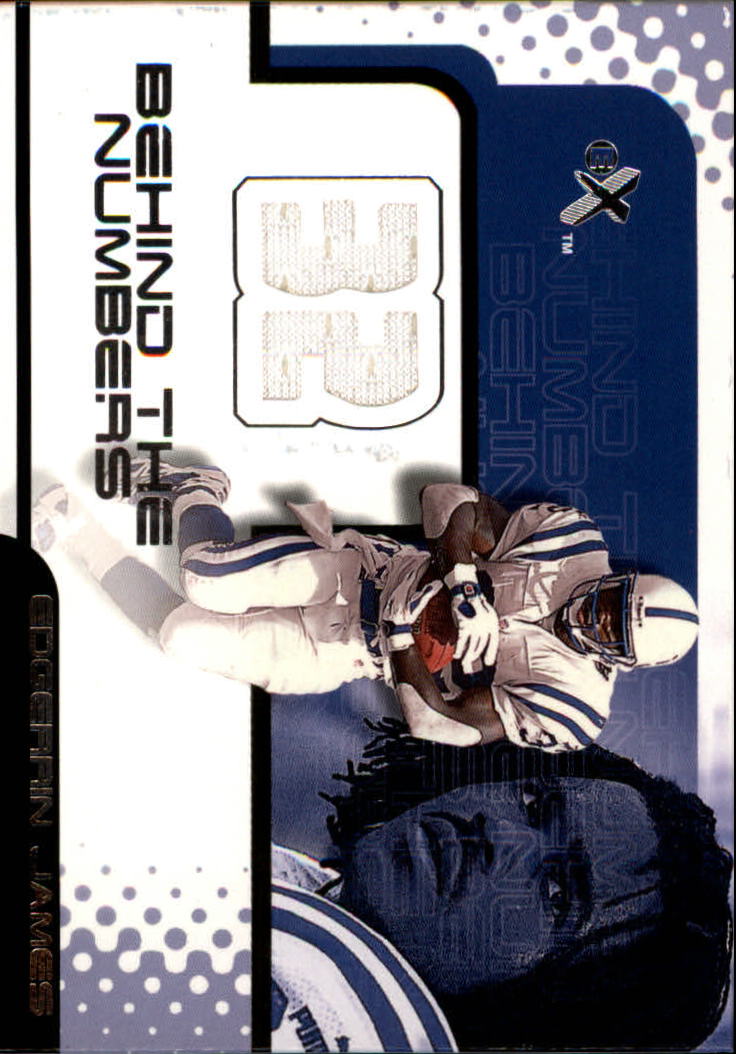 2001 E-X Behind the Numbers Jerseys #18 Edgerrin James/768