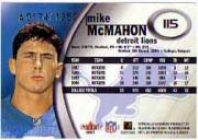 2001 E-X Rookie Autographs #115 Mike McMahon/375 back image