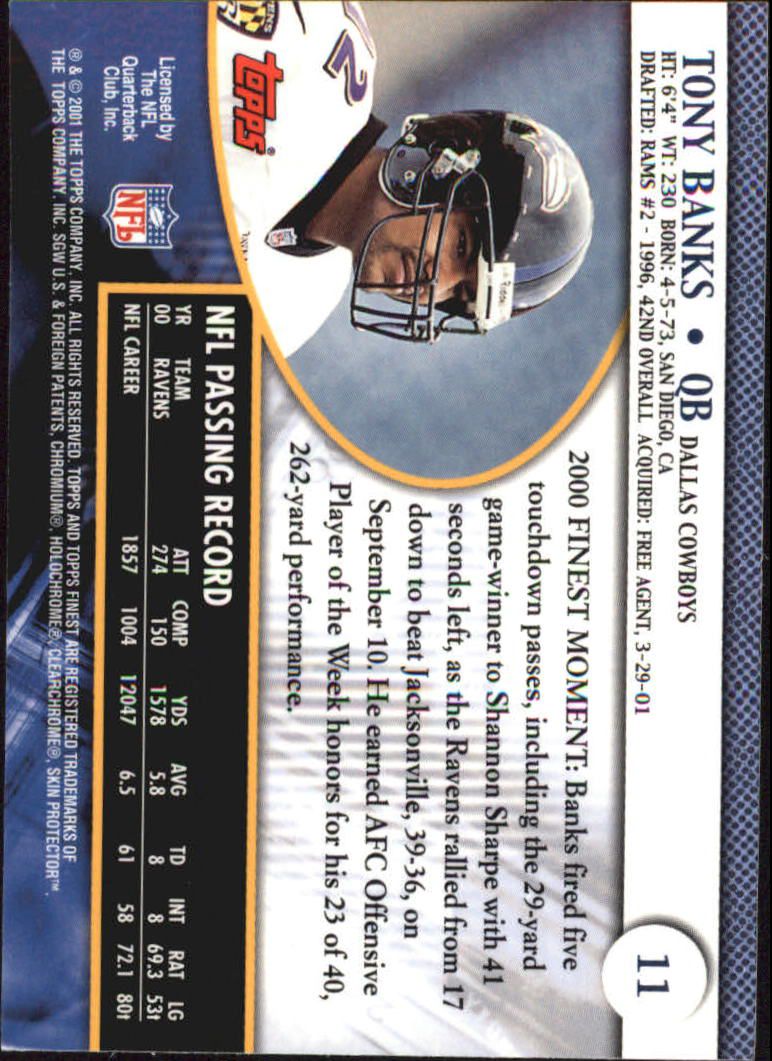 2001 Finest (Topps) Football Cards - Picture 15 of 154