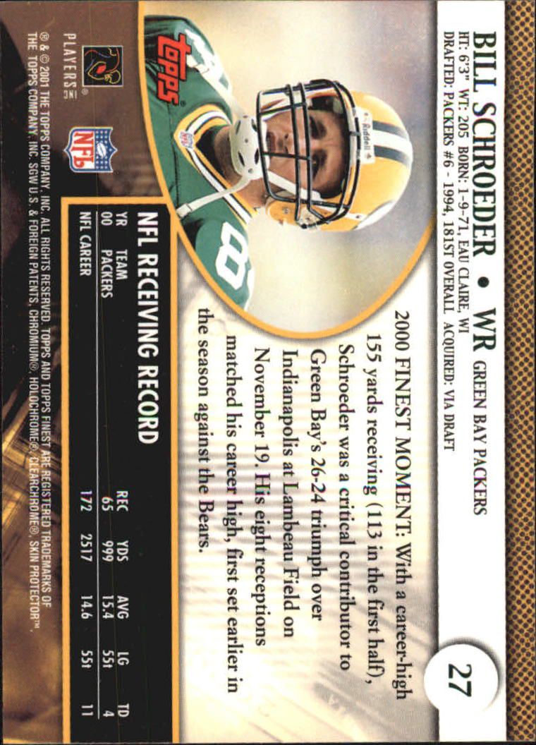 2001 Finest (Topps) Football Cards - Picture 37 of 154