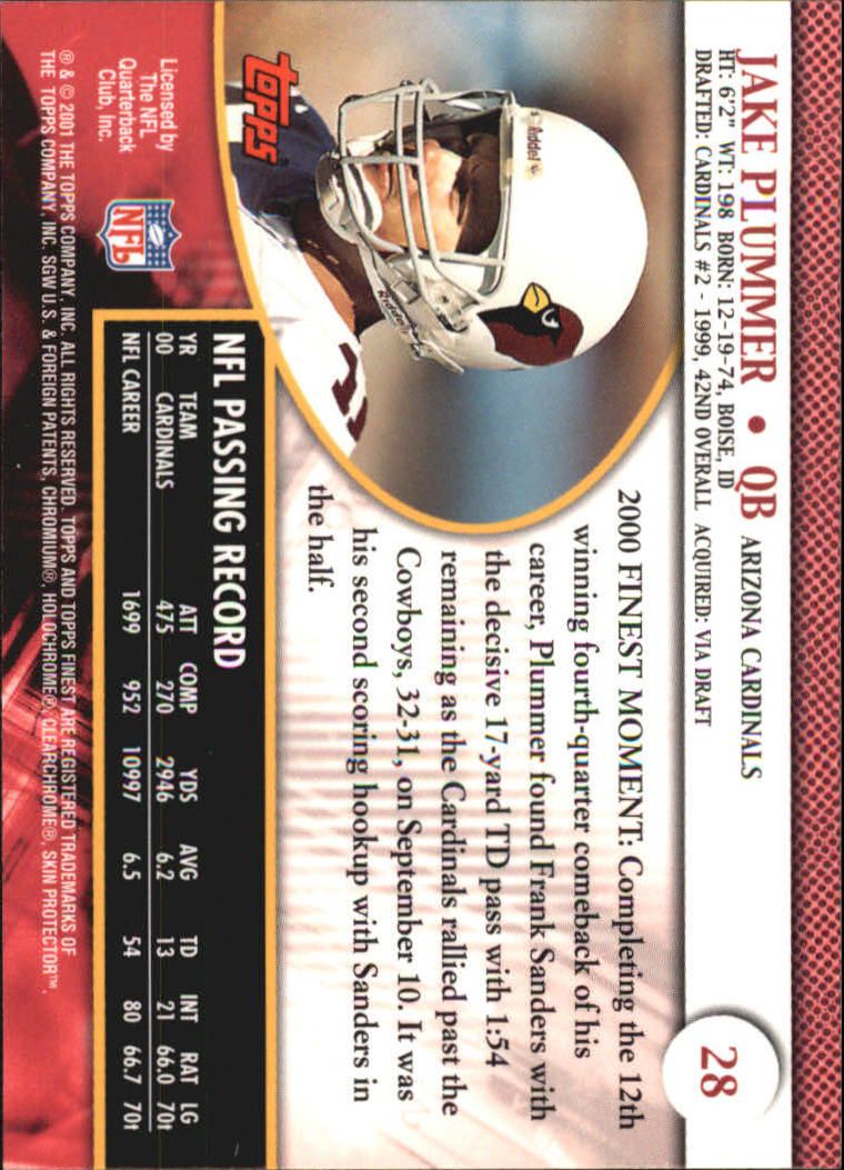 2001 Finest (Topps) Football Cards - Picture 39 of 154