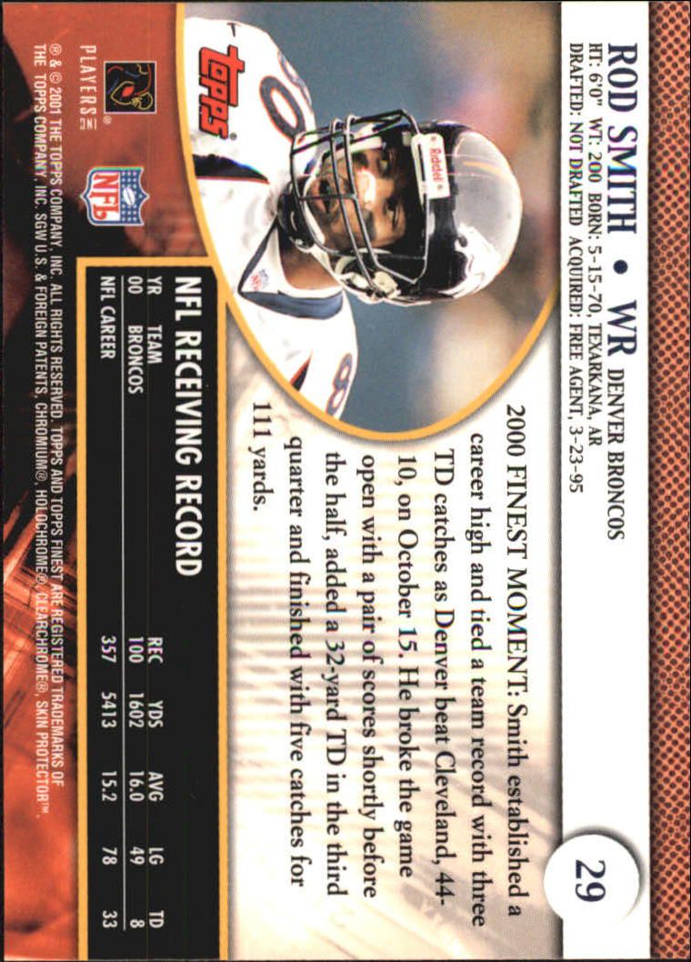 2001 Finest (Topps) Football Cards - Picture 41 of 154