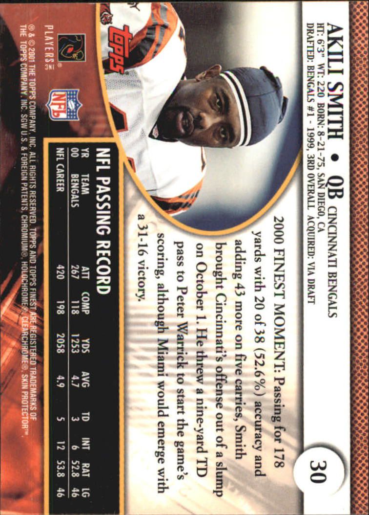 2001 Finest (Topps) Football Cards - Picture 43 of 154