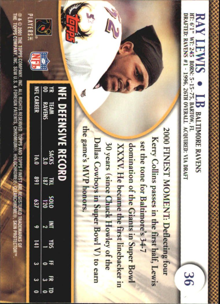 2001 Finest (Topps) Football Cards - Picture 51 of 154