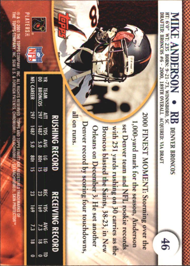 2001 Finest (Topps) Football Cards - Picture 69 of 154