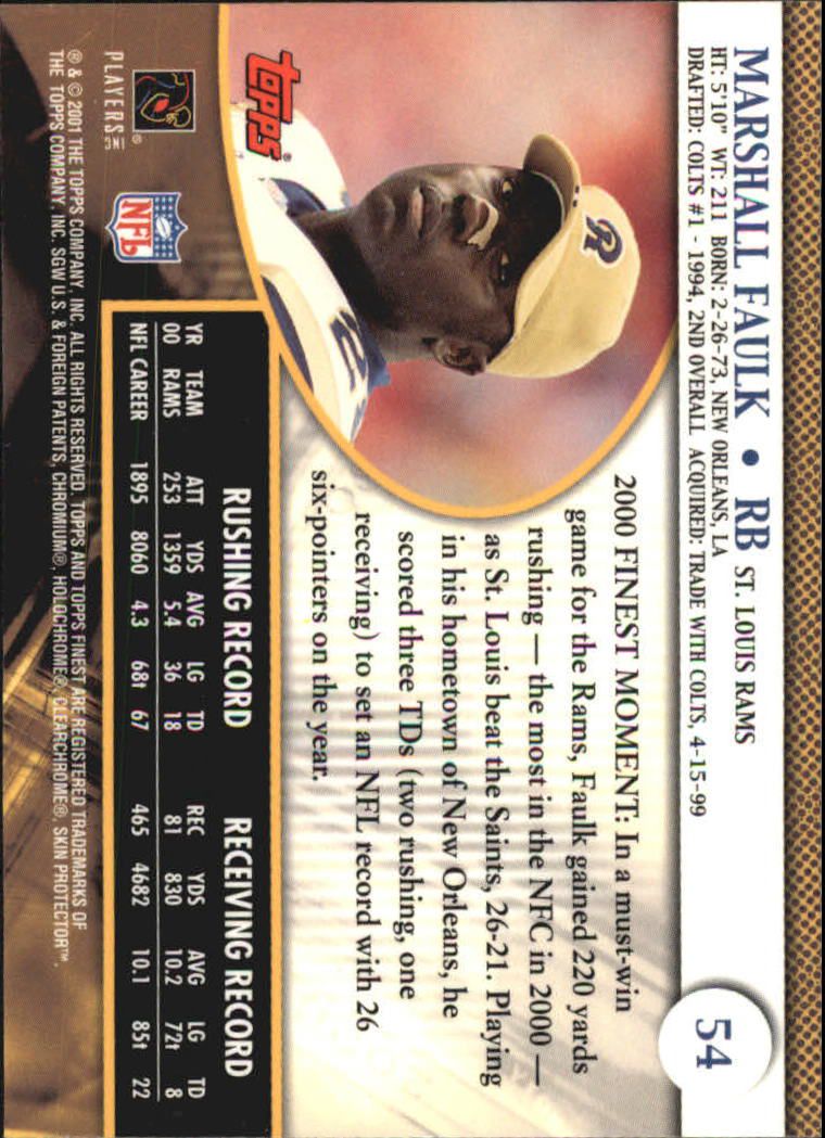 2001 Finest (Topps) Football Cards - Picture 80 of 154