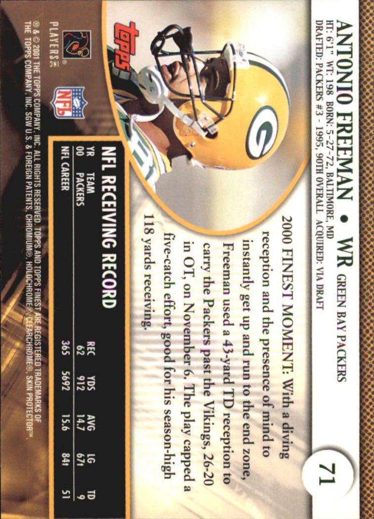2001 Finest (Topps) Football Cards - Picture 102 of 154