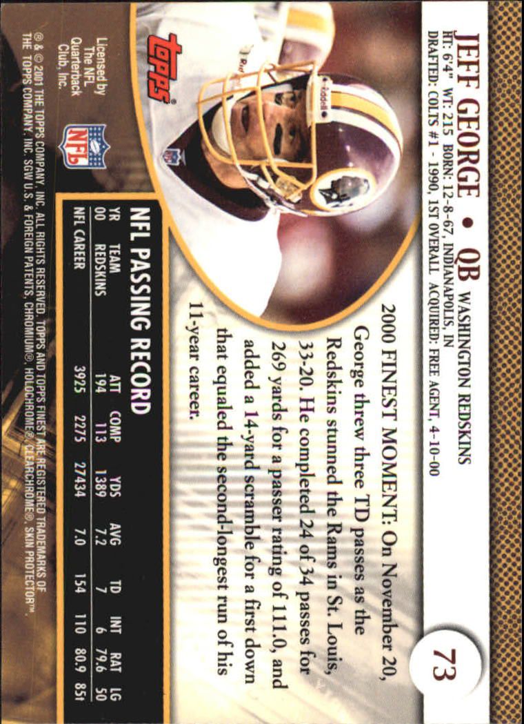 2001 Finest (Topps) Football Cards - Picture 104 of 154
