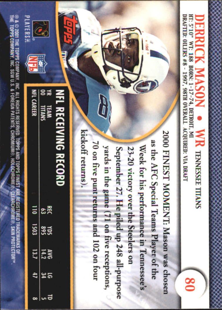 2001 Finest (Topps) Football Cards - Picture 112 of 154