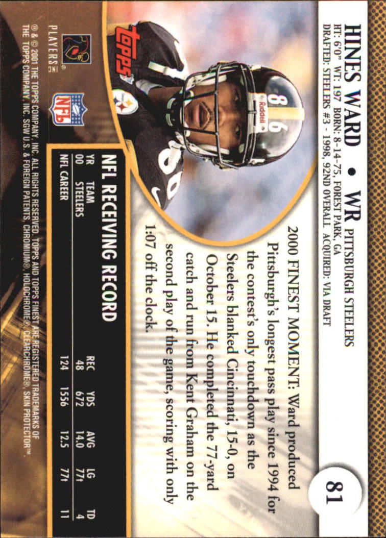 2001 Finest (Topps) Football Cards - Picture 114 of 154