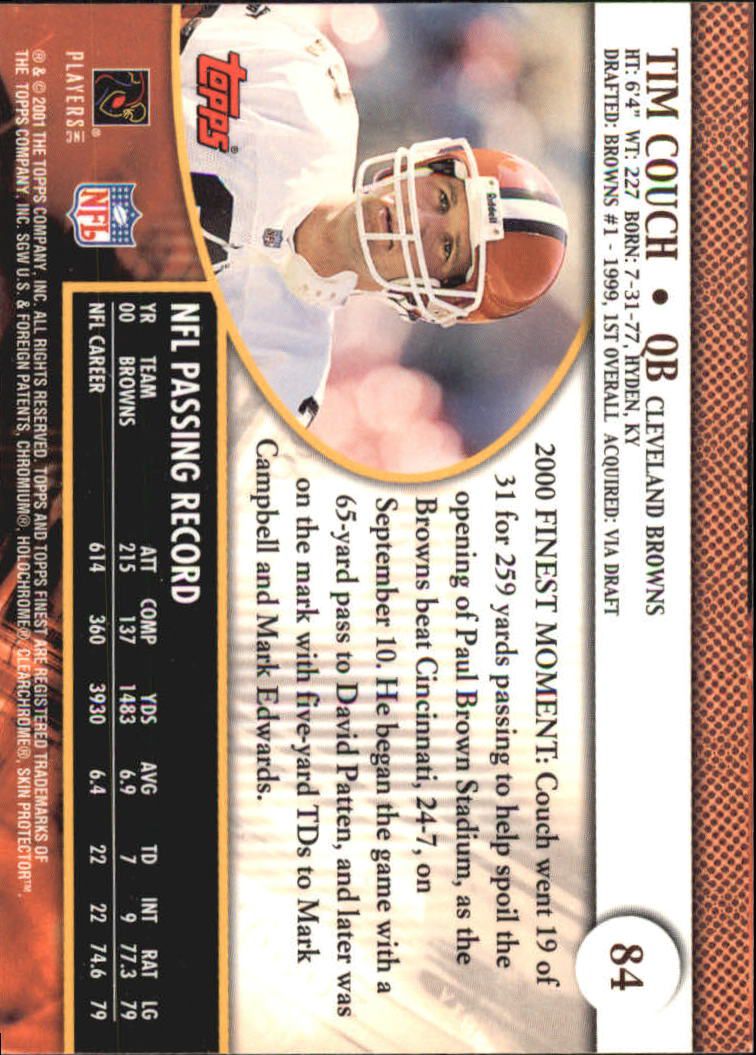 2001 Finest (Topps) Football Cards - Picture 120 of 154