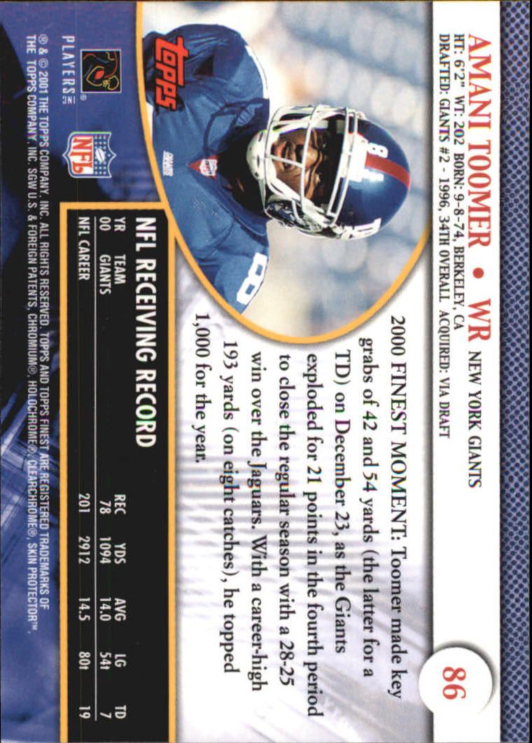 2001 Finest (Topps) Football Cards - Picture 124 of 154
