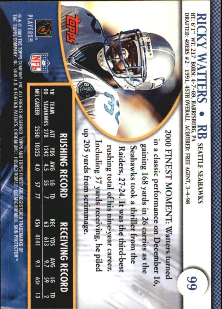 2001 Finest (Topps) Football Cards - Picture 144 of 154
