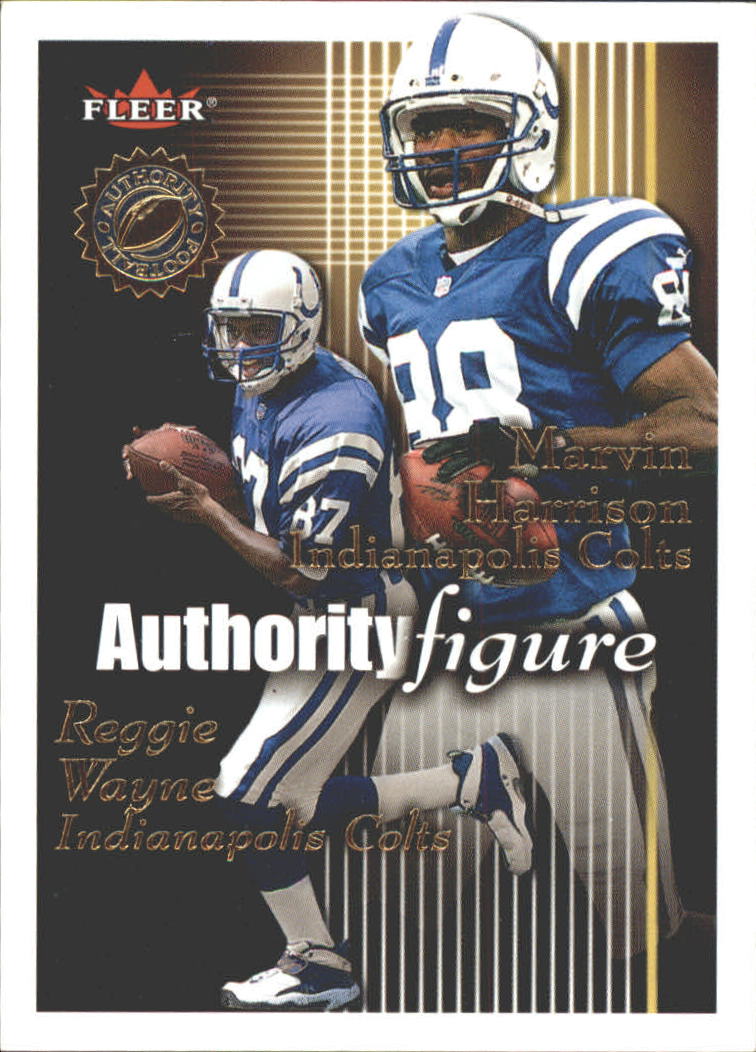 2001 Fleer Authority Figure #9 Reggie Wayne/Marvin Harrison