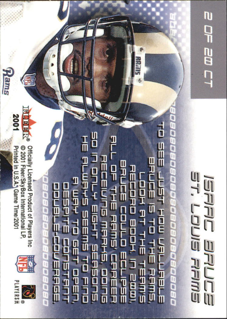 2001 Fleer Game Time Crunch Time #2 Isaac Bruce