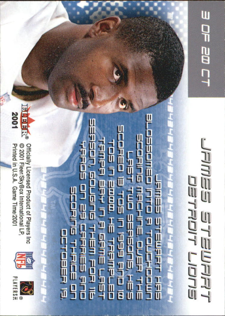 2001 Fleer Game Time Crunch Time #3 James Stewart