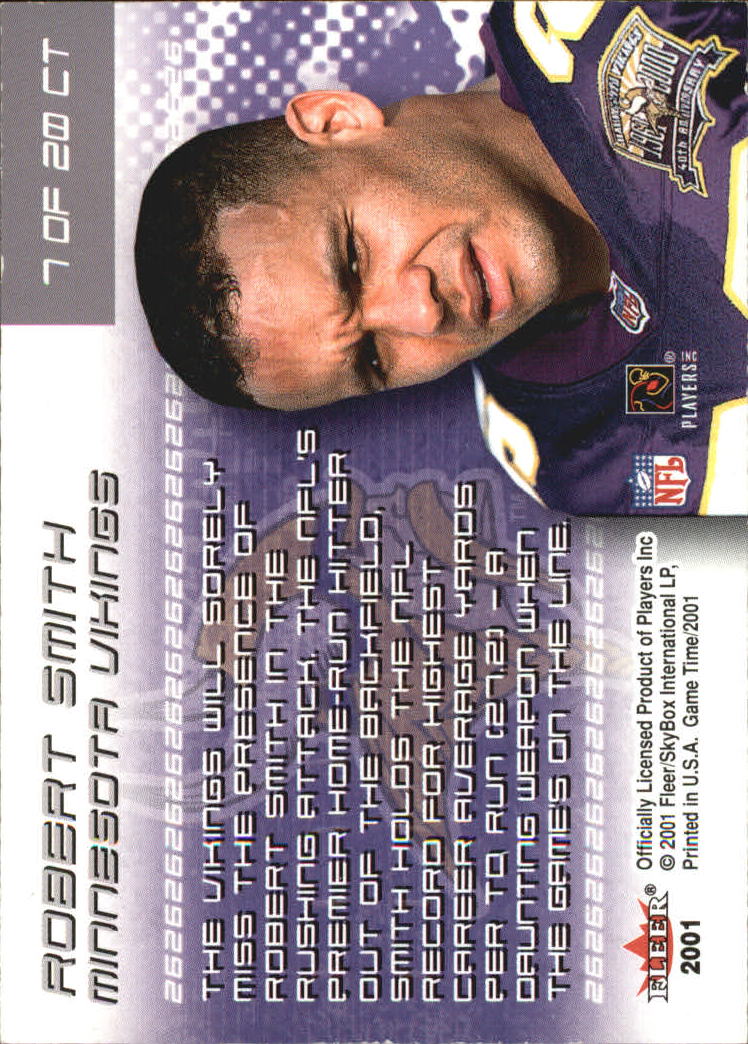 2001 Fleer Game Time Crunch Time #7 Robert Smith